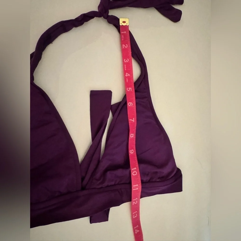 Purple and white stripped bikini from target